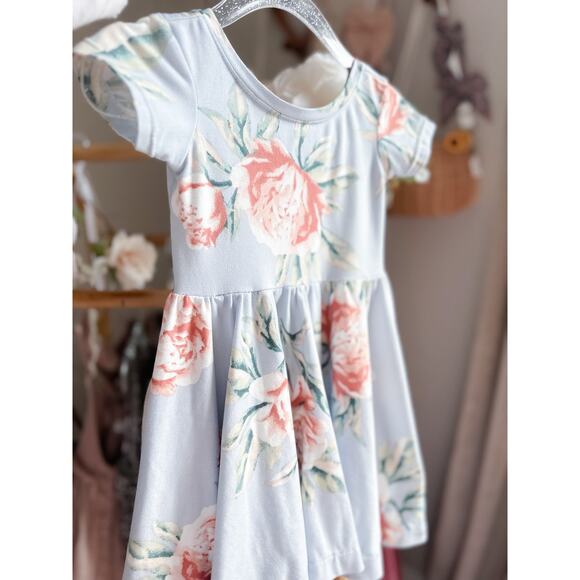 EUC Fair Felix Rose Print Soft Twirl Dress 18-24mths - Picture 2 of 3